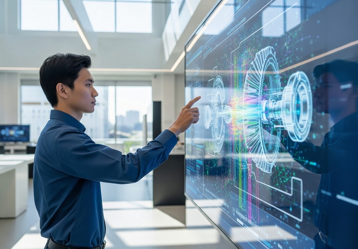 An engineer working on a complex circuit board, representing part obsolescence.